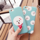 韩国可爱八哥犬比熊柴犬iPhone6手机壳 苹果6Plus磨砂软壳6保护套