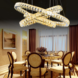现代客厅水晶灯简约LED餐厅吊灯椭圆形水晶吊灯创意照明灯具灯饰