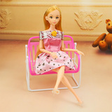 新款芭比娃娃玩具套装配件塑料户外靠背椅过家家家居凳子 满包邮