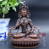 金刚萨埵/普贤菩萨，佛教西藏密宗佛像，尼泊尔手工纯紫铜7寸22cm