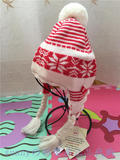 丽婴房专柜代购女宝宝儿童绒线帽子52%羊毛 红/粉2色 原价159