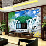 定做无缝中式大型壁画客厅3D电视背景墙纸壁纸墙布山水风景2132