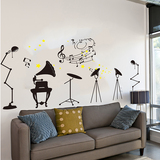 可移除创意乐器贴纸音乐音符艺术培训学校教室布置客厅沙发墙贴