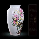 景德镇陶瓷器花瓶熊桂英手绘粉彩花间和鸣古典收藏装饰工艺品摆件