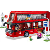邦宝积木拼装8769积木儿童益智拼插塑料积木玩具礼物双层巴士汽车