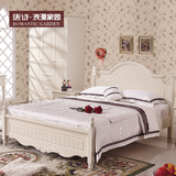 欧式卧室家具韩式田园床公主床白色实木床1.5米橡木双人床1.8婚床