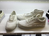 DF香港代购 Vans blanc de blanc 復古做舊奶白色系女鞋休閒鞋