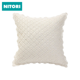 日本NITORI尼达利 靠垫套 白色沙发靠垫套抱枕套不含芯床头靠垫套
