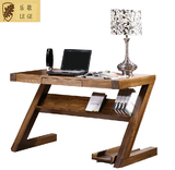 全实木书桌 橡木电脑桌 美式乡村橡木写字桌学习桌 简约办公桌子