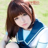 包邮甜心家Love Plus爱相随姐崎宁宁前田墩子棕色收脸cosplay假发