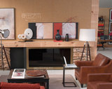 北欧现代简约样板房客厅沙发卧室装饰油画两联有框纯手绘高档油画