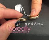 韩国正品代购 Tiffany蒂芙尼 milgrain系列铂金 黄金戒指 对戒