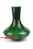 80年代 孔雀石绿 老琉璃花瓶 老玻璃花瓶 口沿磕碰