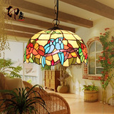 简约欧式吊灯田园卧室餐厅玻璃灯复古铁艺创意艺术地中海客厅吊灯