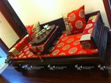 包邮现代 罗汉床坐垫套装尺寸定做 厚缎 三人沙发成套订做