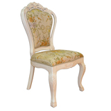 欧式家具 实木田园风格椅子 仿古白色 白蜡木餐椅 特价