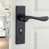 欧式室内门锁具简约太空铝静音室内门把手卧室木门机械门锁