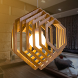 中式创意个性小吊灯实木餐厅客厅复古现代简约鸟笼卧室内装饰灯具