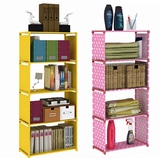 简易书架 多功能书柜 创意自由组合置物架 加固储物收纳架子特价