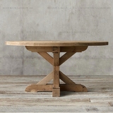 美式乡村loft咖啡茶餐厅桌椅北欧实木家具原木复古餐桌书桌会议桌