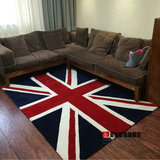 英伦风情米字国旗地毯 客厅地毯 茶几地毯卧室床边毯加厚手工制作
