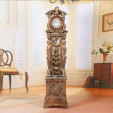 丽盛超大欧式仿古造型复古风格座钟树脂摆钟客厅带流水落地钟