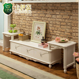 卡伊莲韩式电视柜田园小户型可伸缩卧室电视机柜白色地柜家具BD2M