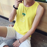 夏季男士无袖t恤韩版修身型吊带篮球健身纯棉运动背心青年马甲潮