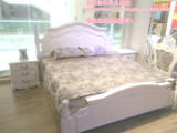 无锡美式欧式床实木床 1.8m白色公主床韩式床简欧双人地中海床