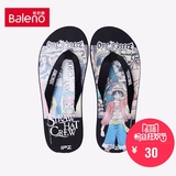 Baleno/班尼路拖鞋 夏季男士防滑夹趾人字拖 航海王卡通沙滩鞋