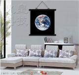 现代室内装饰画地球earth 宇宙科技挂画油画办公室家居有框无框画