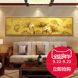 雅饰手绘油画东南亚新中式客厅装饰画背景墙画书房挂画抽象画壁画