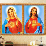 2016新款圣母钻石画耶稣满钻十字绣方钻基督教圣母玛利亚贴砖石秀