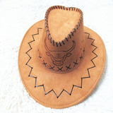 西部牛仔帽 男士女士通用 美国西部牛仔帽子 帽子男女潮  带牛头