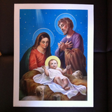 耶稣圣家画像 罗马天主教玛利亚画像 十字架基督画像纸质无框画像
