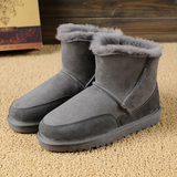 澳洲羊皮毛一体雪地靴真皮短靴男女鞋情侣靴子保暖棉鞋冬季加绒