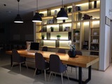 办公实木创意会议桌 餐桌设计师家具长条桌定制2米loft工业大板桌