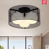 现代简约铁艺圆形创意玻璃吸顶灯个性客厅卧室餐厅书房LED吊灯具