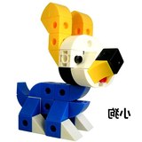 乐思智高汽车动物巧虎拼插方块积木大小颗粒益智拼装塑料科教玩具