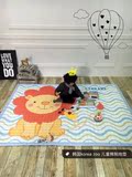 ins韩国儿童个性卡通防滑棉地垫宝宝爬行垫布艺野餐户外垫子1.5
