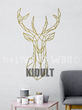 创意几何鹿头图案北欧ins墙贴背景装家居饰贴纸电视墙简约壁画