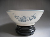 民国瓷器德化窑青花花卉纹小瓷碗陶瓷碗贡供碗白瓷碗老瓷碗饭碗