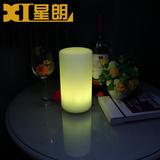 啡店桌灯LED充电酒吧台灯 创意圆柱型发光咖装饰小台灯卧室床头灯