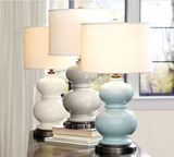现代中式高档陶瓷台灯古典卧室床头灯简约时尚创意软装设计样板房