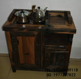 老船木茶水柜餐边柜古船木小柜子 实木烧水泡茶柜中式茶水柜子