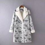 麂皮绒羊羔毛大衣2015韩国冬装新款棉衣女中长款修身加绒保暖外套