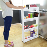 冰箱夹缝置物架可移动缝隙收纳车带滑轮多层厨房储物整理柜窄包邮