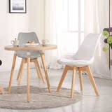 热卖会客咖啡塑料椅创意办公电脑凳子欧式休闲椅宜家实木餐桌椅白