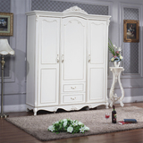 梦卡迪欧式家具法式奢华雕花三门衣柜 白色衣柜 整体衣柜特价包邮