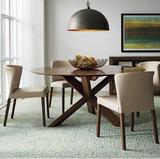 简约现代圆形餐桌椅组合6人小户型实木餐桌榆木组装饭桌家用餐台